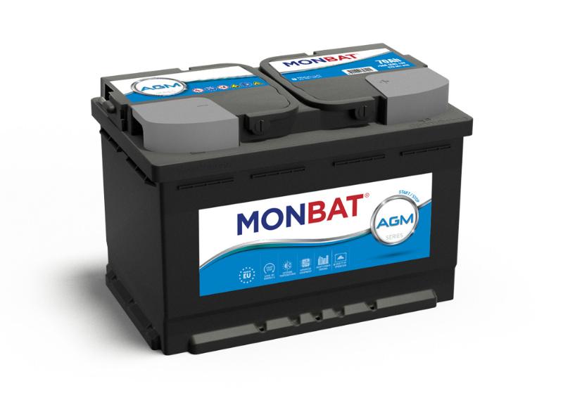 MONBAT MT70AGM - BATERíA MONBAT SERIE AGM 70AH. 760A + DERECHA