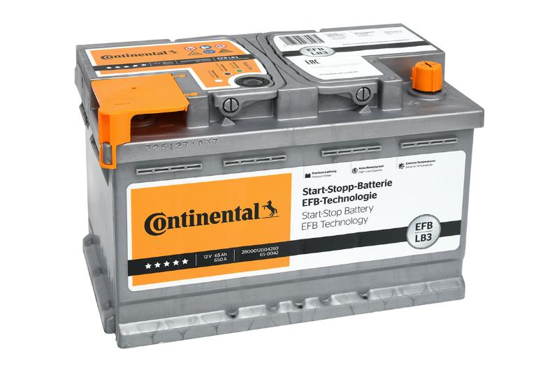 Batería Continental Efb LB3 12V 65Ah 650A EN + D