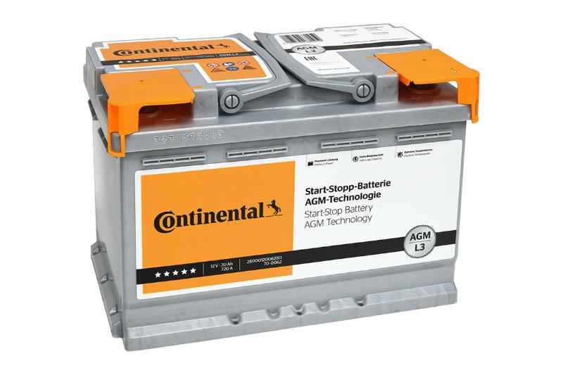 Batería Continental Agm L3 12V 70Ah 720A EN + D