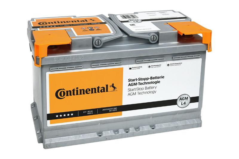 Batería Continental Agm L4 12V 80Ah 800A EN + D