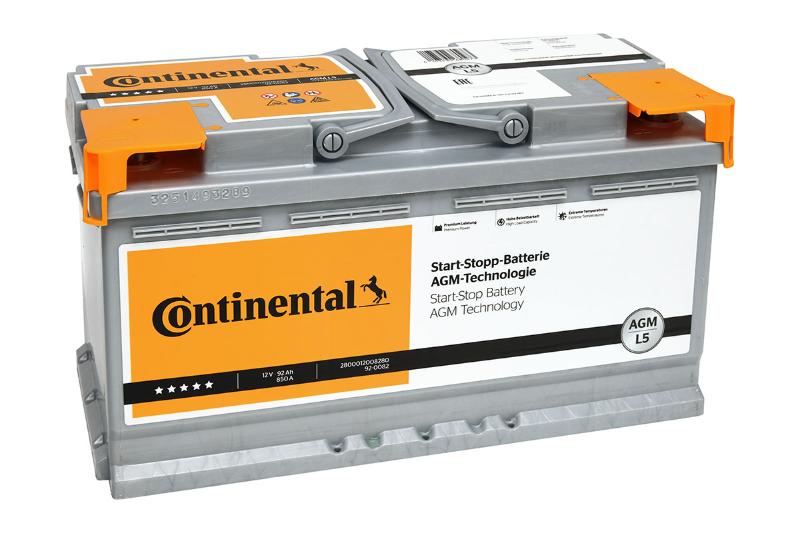 Batería Continental Agm L5 12V 92Ah 850A EN + D