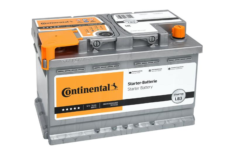 Batería Continental LB3 12V 70Ah 680A EN + D