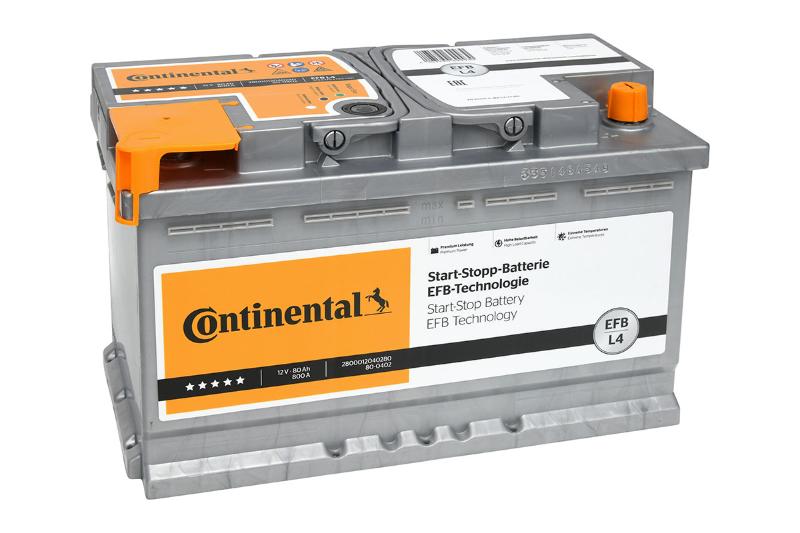 Batería Continental Efb L4 12V 80Ah 800A EN + D