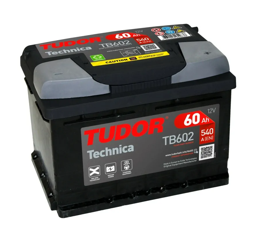 Batería | TUDOR TECHNICA 60Ah 540A + Dcha