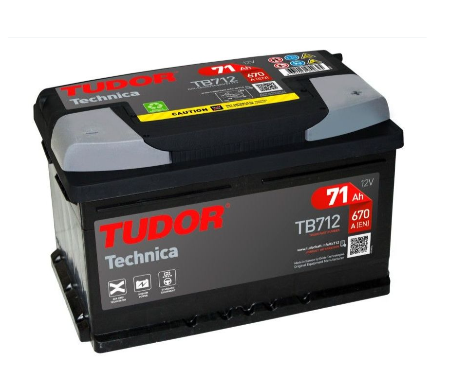 Batería | TUDOR TECHNICA 71Ah 670A + Dcha